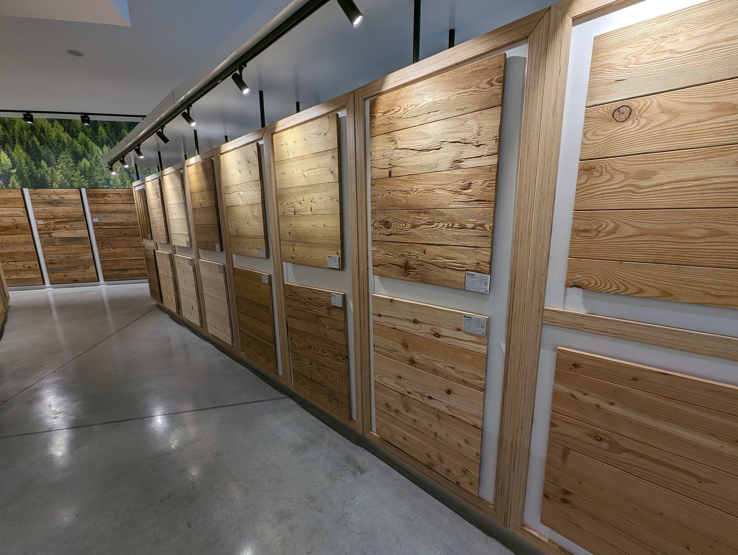 Choice of cladding at Lalliard, the local timber merchant
