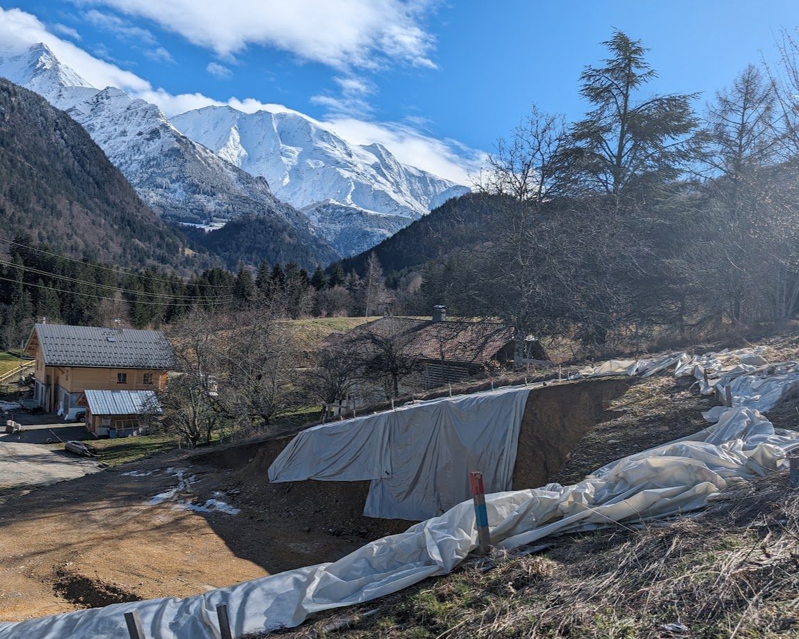 Our plot facing the mountains