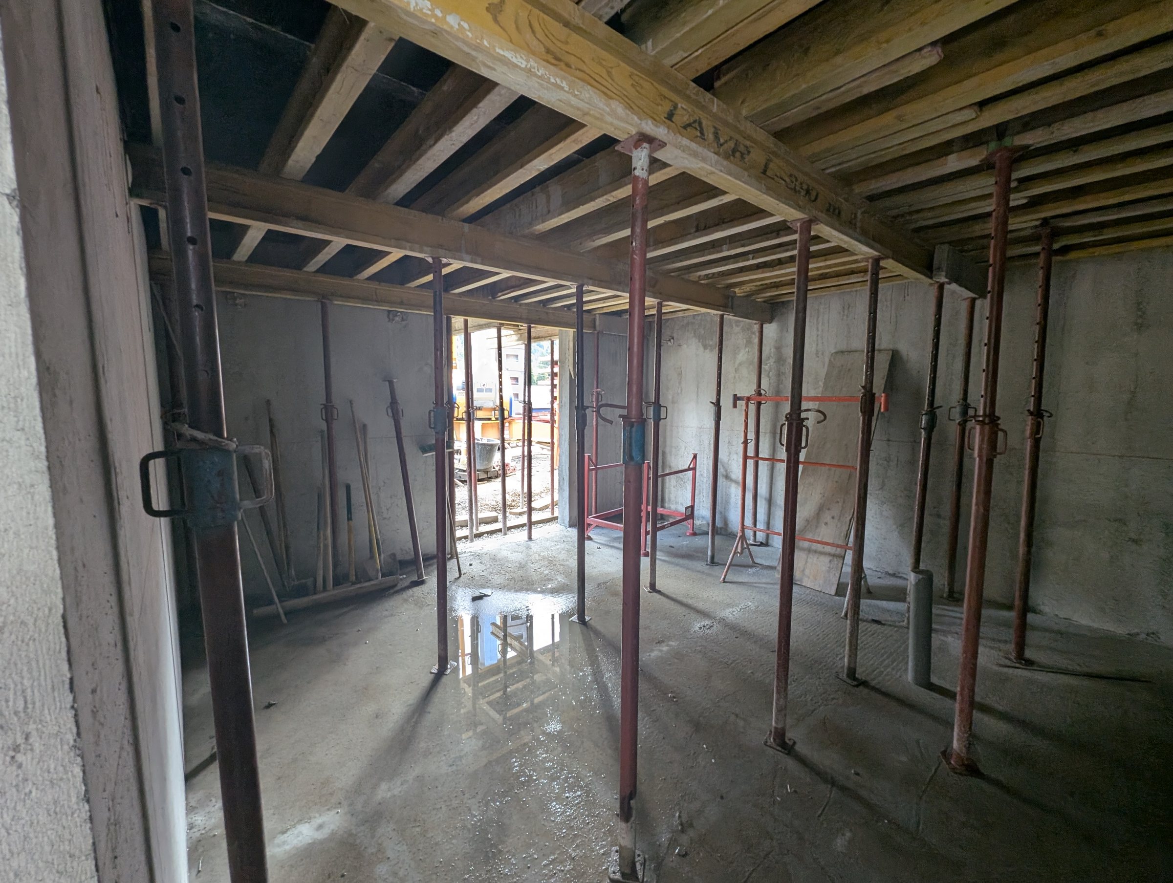 Concrete poured for what will one day be the apartment