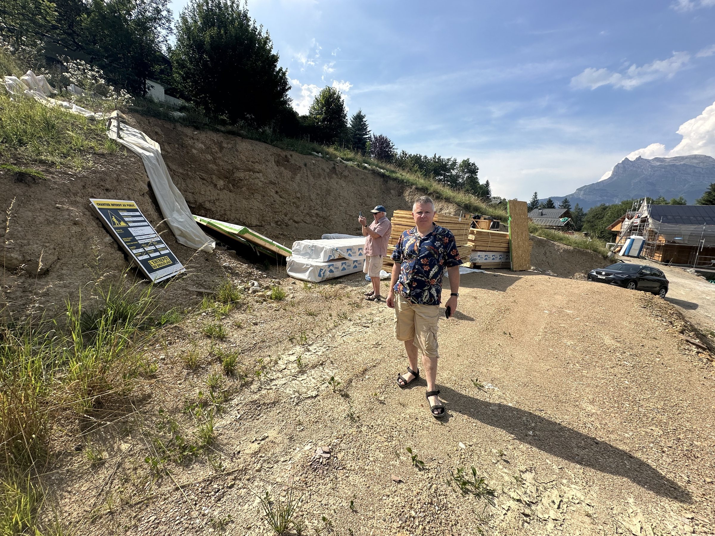 Marc on our new plot