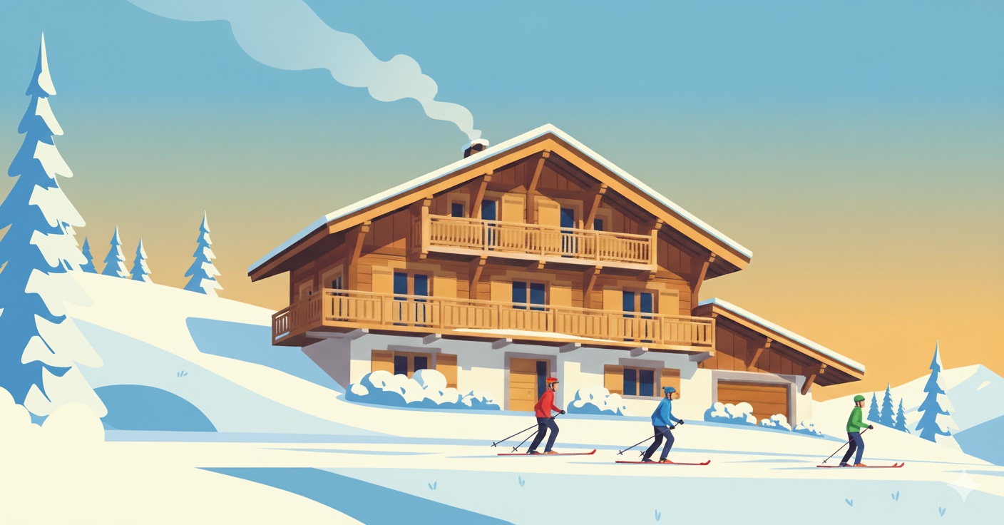 Chalet Miage Winter Scene